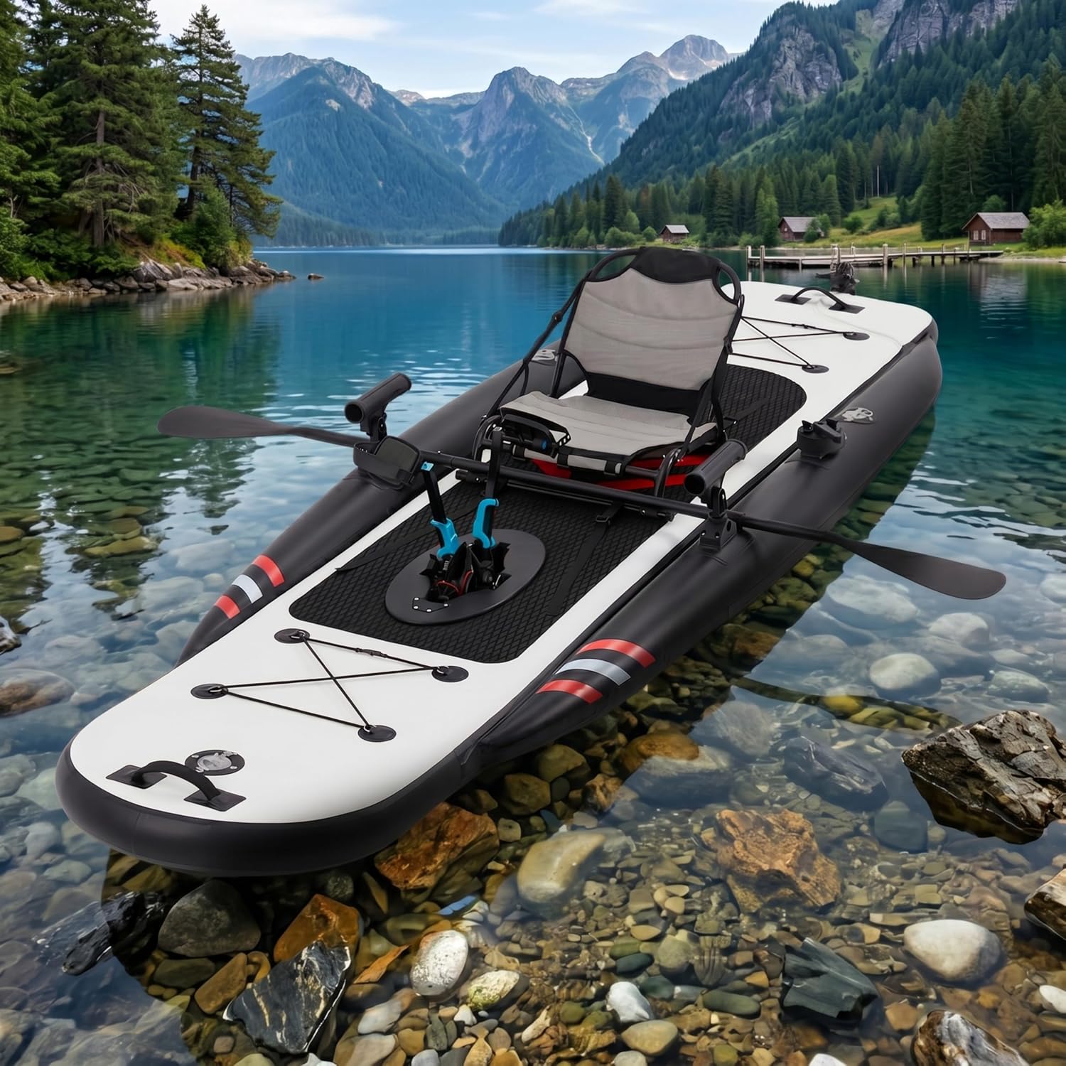 Fishing Kayak Pedal Drive - Надувная рыбацкая байдарка из ПВХ премиум-класса,