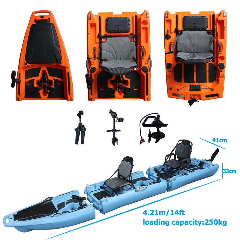 14-футовый двухместный разборн – обзор и цена Fishing Kayak Sit In