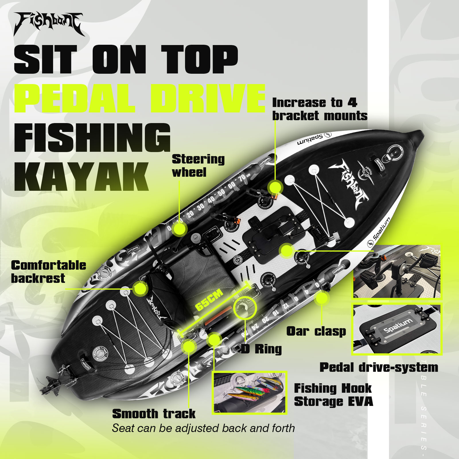 Надувной рыболовный каяк Spati – обзор и цена Fishing Kayak Sit On Top